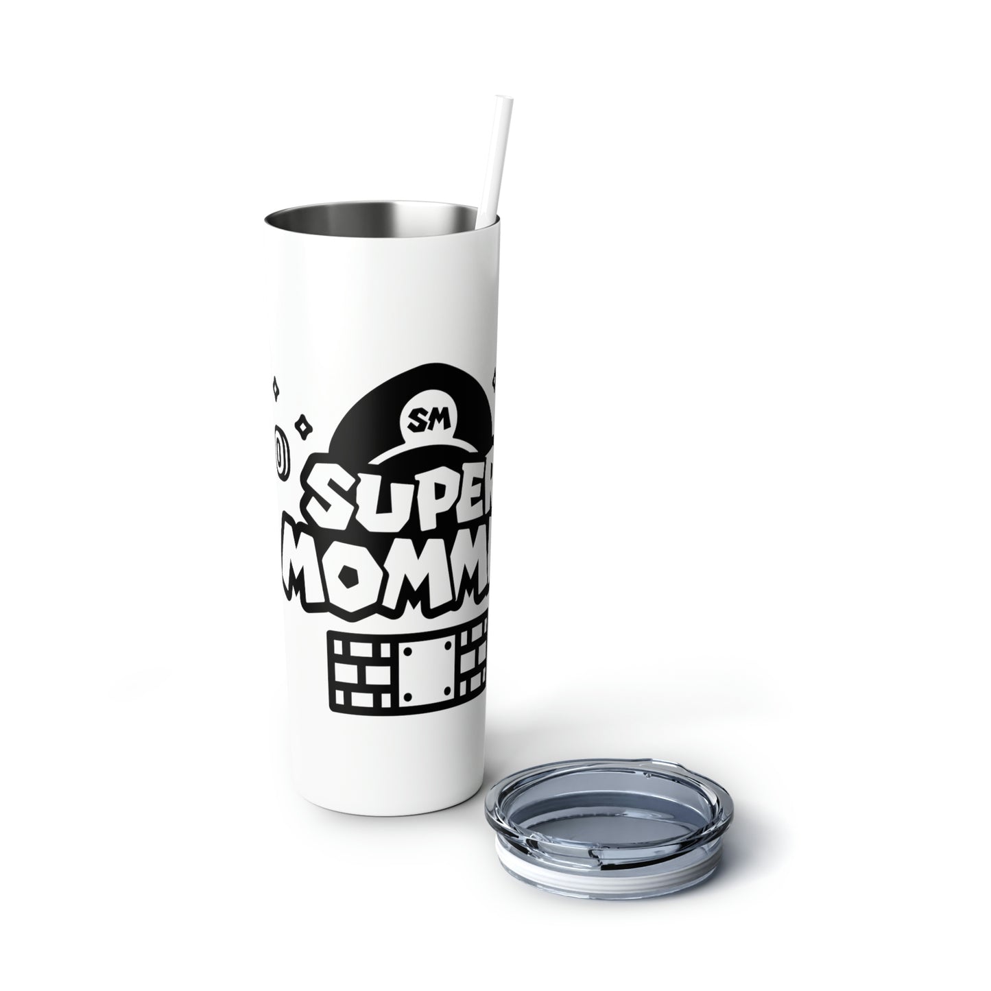 Skinny Steel Tumbler with Straw, 20oz